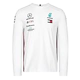 Mercedes-AMG Petronas Motorsport 2019 F1 Team Long Sleeve Driver T-Shirt White (L)