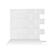 Tic Tac Tiles 5-Sheet Peel and Stick Self Adhesive Removable Stick On Kitchen Backsplash Bathroom 3D Wallpaper Tiles in Subway White