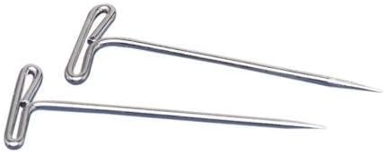 85T Gem Office Products T-Pin - 2" Length x 0.56" Width - 100 / Box - Nickel