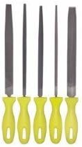 Central Forge Heavy Duty Steel 5 Piece File Set with ABS Yellow Grip Handles