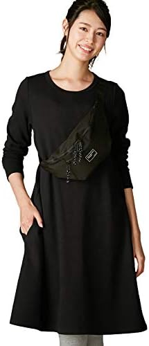 Angeliebe エンジェリーベ 産後用 授乳服 ラウンドネック 業界no 1 Aライン S M ワンピース 長袖 ブラック