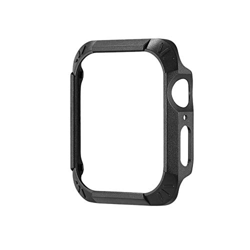 Soft Ultra Thin Cases Cover,Saying For Apple Watch/iWatch Series 4 44mm Cases Protective Soft TPU+PC Silicone Protection Case Replace organizer (Black)