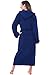 Alexander Del Rossa Womens Turkish Terry Cloth Robe, Long Cotton Hooded Bathrobe, Small-Medium Navy Blue (A0127WNBMD)