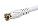Monoprice 104060 RG6 Quad Shield CL2 Coaxial Cable with F Type Connector,25ft,White