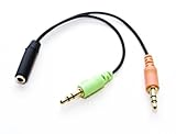 Consumer Electronic Products Smartphone Headset to PC Adapter - Use a 3.5mm iPhone/Smartphone Headset With Your PC, Converts 3.5mm Plug to Dual Mic/Audio 3.5mm, for Skype/VOIP (01-PH35-PC35) Supply Store