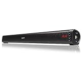 Sound Bar, OKEPOO 3D Surround TV Soundbar, Bluetooth 29.5-inches 2.0 Channel Stereo Home Theatre Sound System with 40 Watts Audio Speakers, RCA/AUX/USB/Wireless Input Modes LED Display FM Radio Remote