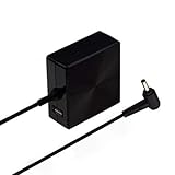 65W 45W AC Charger for Asus X555Y X555YA X555C X555CA X555D X555DA X555L X555LA X555LB X555U X555UB X550 X 550Z X550ZA X550J X550JX X550JK X555 Laptop with USB Charging Port Power Supply Adapter Cord