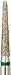 Crosstech 856/014C Multi-Use Diamond Bur, Friction Grip Shank, Coarse, Round End Taper, 1.4mm Head Size, 8.0mm Head Length, Pack of 5