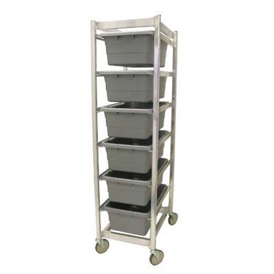Prairie View Ind. Food Service LUGCT6KD Knock Down Lug Cart, 6 Capacity, 20" Width x 70.5" Height x 27" Length