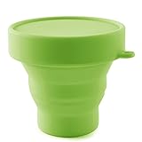 Collapsible Silicone Cup Foldable Sterilizing Cup for Menstrual Cup for Moon Cup (Green-N)