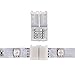 LED Strip Connector, 10mm-Wide 4 Pin L Shape Connectors, 5050 RGB 2M Strip Lights Extension Wire Cable Cord, LED Strip Silicon Fastener Clip, Light Strips Fixing Holder, LED Strip Extension Cable