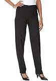 Roamans Women's Plus Size Tall Bend Over Super Stretch Pull-On Pants