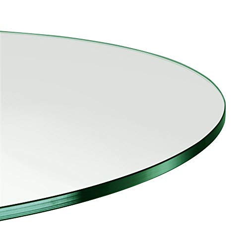 b'30" Round Glass Table Top, 1/2" Thick, Tempered, Flat Polished' - Thumbnail 5