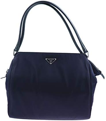 Amazon プラダ Prada ハンドバッグ ネイビー ブラック ナイロン レザー レディース ワンショルダーバッグ Prada プラダ ハンドバッグ