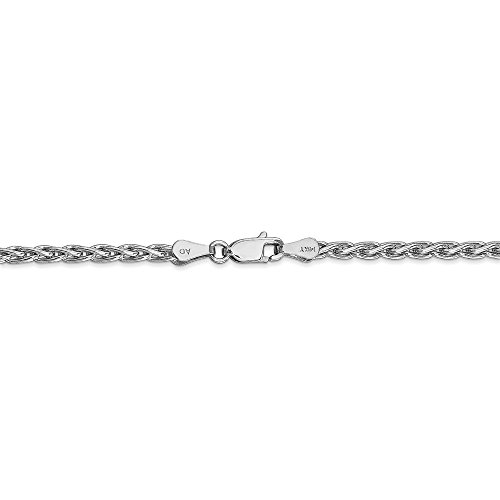 14k White Gold 3mm Parisian Wheat Chain