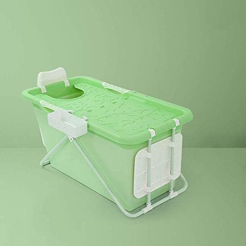 AOLI Bathtub Lengthen Folding Portable Insulated Bathtub for Adults Soaking Straight Leg Bathtubs Food Grade Non-Toxic Soft Material Bathing Barrel Bathing Utensils,Green