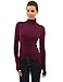 PattyBoutik Women's Turtleneck Wrap High-Low Hem Blouse