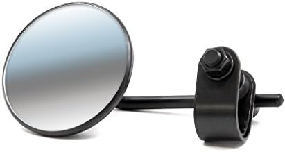 Black Universal Clamp-On Round 3" Mirror Motorcycle Rearview Mirror
