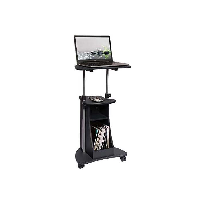 Techni Mobili SittoStand Rolling Adjustable Height Laptop Cart with