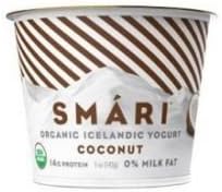 Smari Organic Nonfat Coconut Icelandic Yogurt, 5 Ounce -- 12 per case.