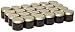 North Mountain Supply 2 Ounce Amber Glass Straight Sided Spice/Canning Jars - with 53mm Gold Metal Lids - Case of 24