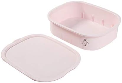 Bra Underwear Socks Storage Box Drawer Divider Ties Container Plastic Box Case Clothing Lidded Organizer 10 Grids with Cover (Pink)
