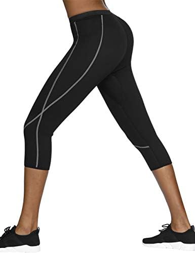 vitihipsy Women's for Weight Loss Calorie Burning Thigh Fat Burning Sweat Sauna Capri Pants