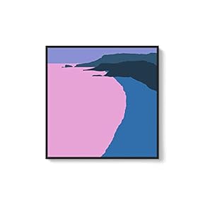 Framed Canvas Home Artwork Decoration Night Canvas Wall Art for Living Room, Bedroom - 16x16 inches