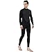REALON Men Wetsuit Neoprene Wet Suits 3mm Full Body Long Sleeves Swimsuit for Scuba Diving Swimming Surfing Adult in Cold Water Aerobics (3mm Black, Medium)