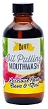 The DIrt All Natural MCT Coconut - Oil Pulling and Mouthwash for Healthier Gums and Teeth - Rose Clove Mint