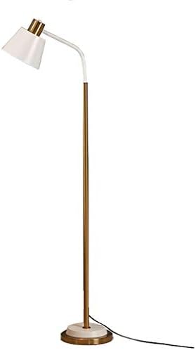 フロアランプスタンディングライト垂直ランプライト北欧の鍛造鉄のリビングルームの寝室の研究フロアランプシンプルな風モダンな垂直読書フロアランプフロアランプ屋内照明 色 白