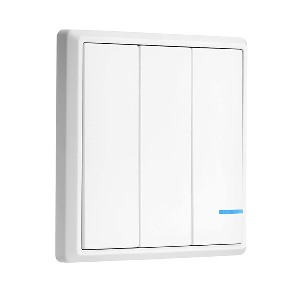 Mengshen Wireless Lights Switch, Three-Gang Switch(Only Switch Panel, Receiver not Included) — image 1