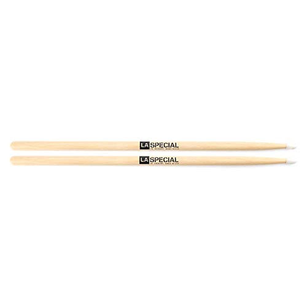 Kamado Joe LA Specials Drum Sticks - 7A Drumsticks - Hickory Drum Sticks with Oval Nylon Tip - Black - 1 Pair