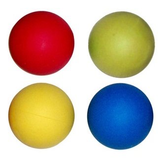 4 x Hard Rubber Dog Balls - Play n Shoot - Red, Green, Yellow & Blue