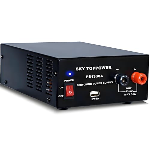 SKY TOPPOWER 13.8V 30A DC Power Supply for Ham Radio,5V 2A USB Interface