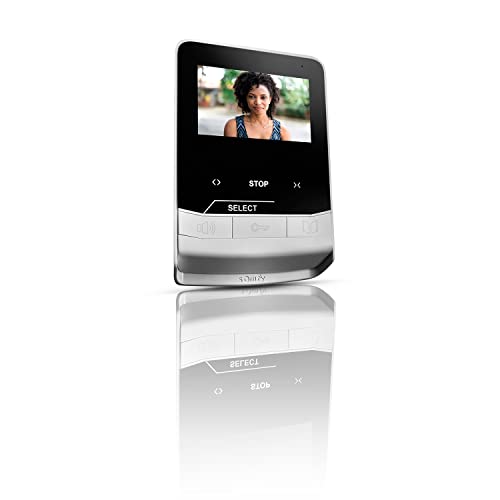 Somfy 1870536 – Videotelefon-Monitor V100+, Live-Übertragung, Sprachfunktion, Steuerung bis 5 RTS-Geräten, Display 4,3 Zoll