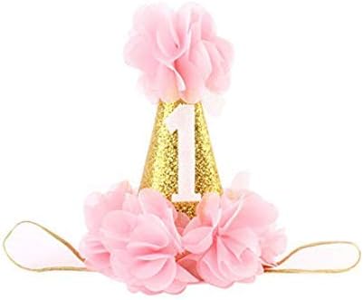 Ovenot TZCER Infant Baby 1st Birthday Party Hat Princess Hairband