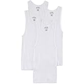Stafford 4 Pair Dry+Cool A-Shirts Tall (Medium Tall) White