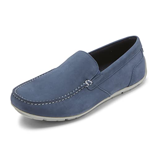 Rockport Warner Venetian Loafers, Navy Leather, Men\'s 8 Rockport Warner Venetian Loafers, Navy Leather, Men main image 3