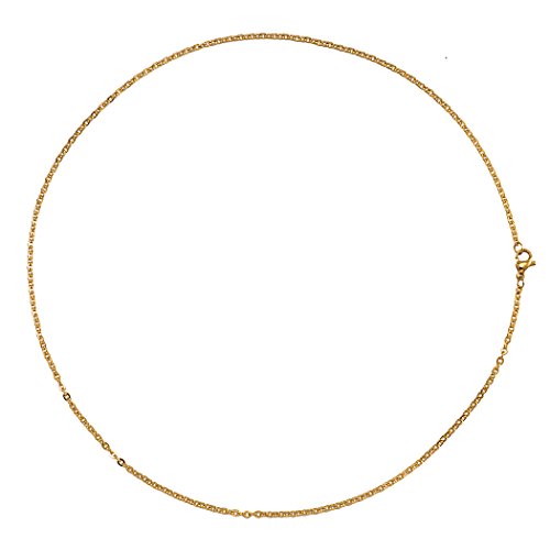 18 Inch 2MM Stainless Steel Gold Plated Link Cable Chain Necklaces for