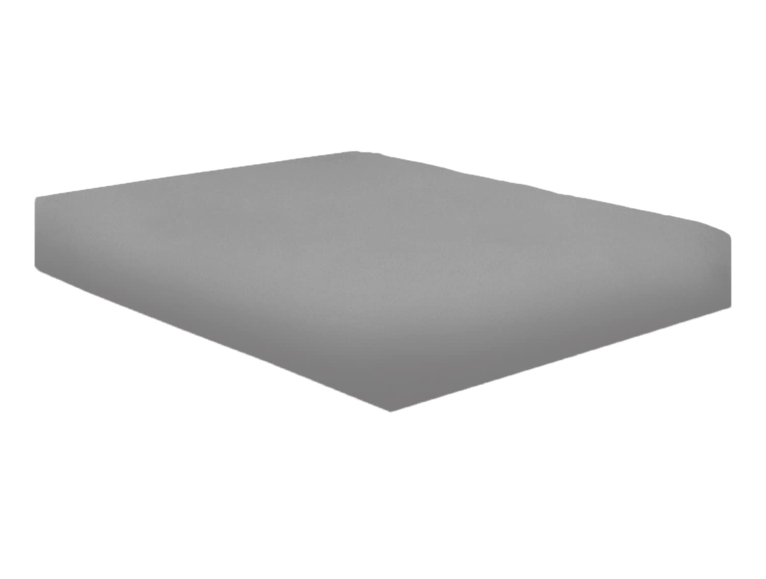 Finest 100% Egyptian Cotton 16" 40CM Extra deep Fitted Sheets 15 Colours Single Double King Super King (Silver, Single)