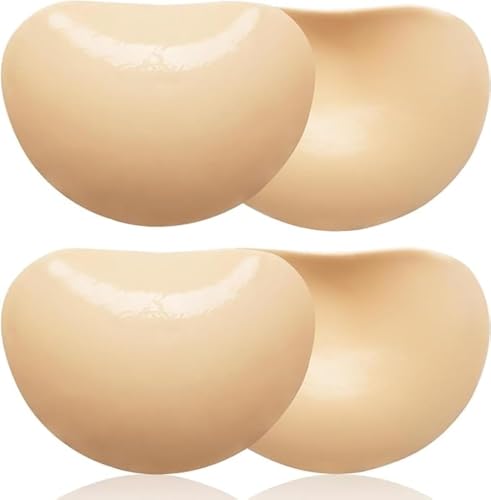 NimbusNote Adhesive Bra Pads Inserts, Sticky Bra Insert Removeable Silicone Triangle Push Up Bra Pads, 2 Pairs