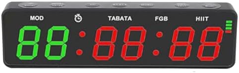 Small Gym Timer Clock, LED Interval Timer Count Down Stopwatch with ...