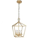 Untrammelife 4-Light Aged Gold Lantern Pendant