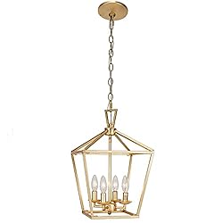 Untrammelife 4-Light Aged Gold Lantern Pendant