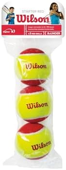 Wilson Starter Red Tball 3 Pack Tennis Balls Soft Bounce 75% Less view 2