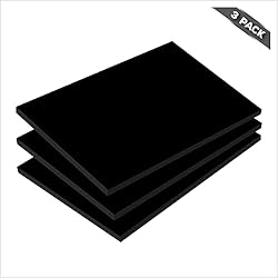 Expanded PVC Sheet 5" x 7" inches Black Printable