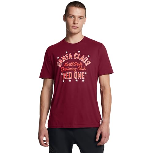 Under Armour Men's Project Rock Red One North Pole Training Club Short Sleeve T…