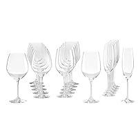 Lenox Tuscany Classics 18-Piece Mixed Glass Set, Clear