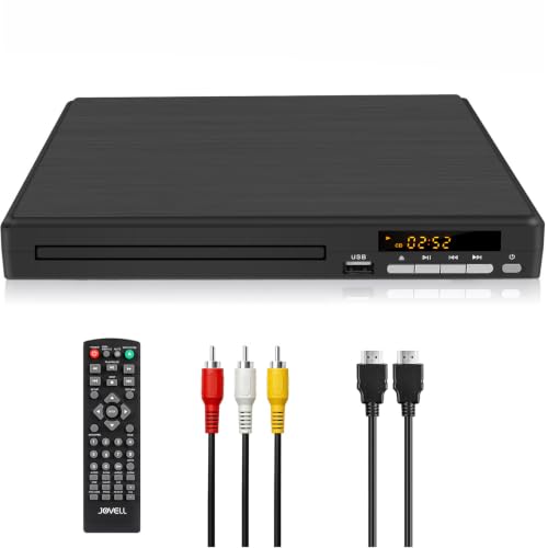 DVD-Player Regionenfrei DVD-Player für TV mit 1080P Hochskalierung - CD-Player DVD-Spieler mit Koaxial/HDMI/RCA-Ausgängen, Breakpoint-Speicher, PAL/NTSC, Ideal